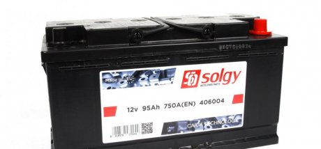 Акумуляторна батарея 95Ah/750A (353x175x190) R+ SOLGY 406004 (фото 1)