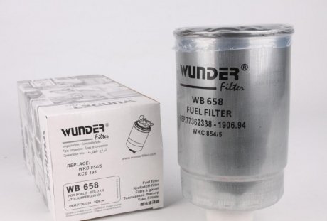 Фільтр паливний Citroen Jumper/Fiat Ducato/Peugeot Boxer 2.0-2.8 HDi 02- WUNDER WB-658