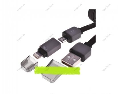 Кабель PULSO USB - Micro USB/Apple 1m pink (плоский) CP-002P (500) (фото 1)