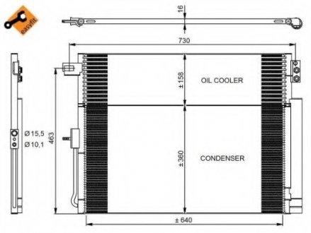 Радіатор кондиціонера NRF 350038