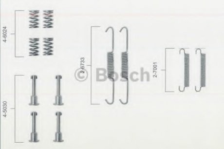 Монтажний к-кт гальмівних колодок BOSCH 1987475149