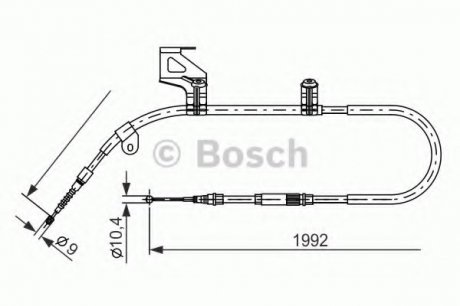 Трос ручного тормоза BOSCH 1987477244 (фото 1)