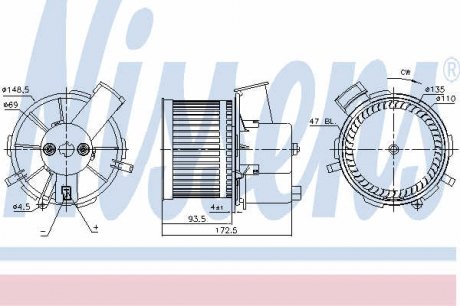 Вентилятор салону NISSENS 87405