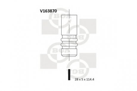 Клапан двигателя BGA V163870 (фото 1)