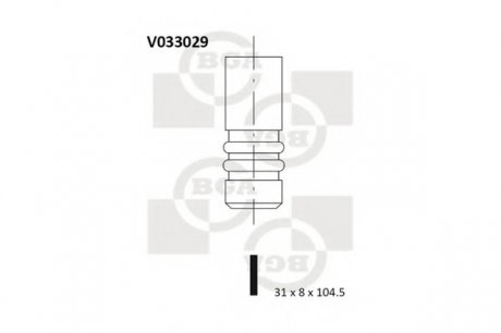 Клапан двигателя BGA V033029 (фото 1)