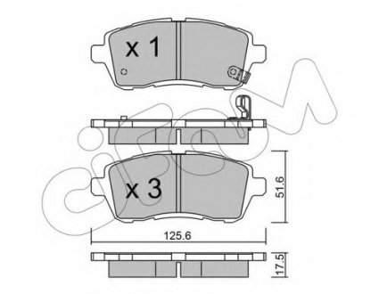 Колодка гальм. FORD FIESTA VI 1.25-1.6 08-; MAZDA 2 07 - передн. CIFAM 822-793-0