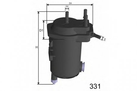 Паливний фільтр (з датчиком рівня води)) 1.5dCi Nissan Almera 05-, Kubistar 05-, Micra 05-, Note 06- /Renault Clio 05-, Kangoo 05- MISFAT F124A (фото 1)