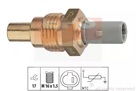 Датчик температури охолодж. рідини Toyota Camry, Carina E, Hilux 1.8/2.0/2.2/2.4 08.88-, 4-Runner LN130 93- EPS 1.830.161