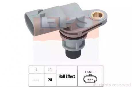 Датчик положення к/вала Fiat Doblo 1.3D/JTD 06.03- Opel 1.3CDTI 06.03- EPS 1.953.380 (фото 1)
