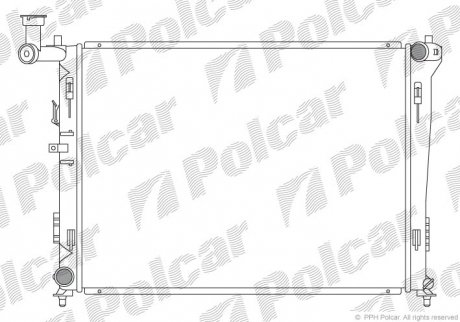 Радіатор охолодження Hyundai I30 1.4i-2.0i 07-/Kia Ceed 07- POLCAR 401508-1 (фото 1)