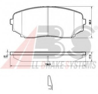 Колодки гальмівнi передні Mazda CX-7/CX-9 2.2D/2.3D/3.7 07- A.B.S. 37643