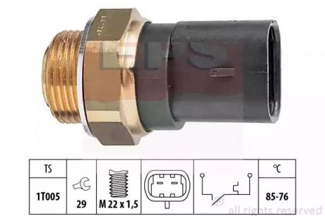 Термовікач венртилятора Iveco Daily 2.5/2.8 91-98 EPS 1.850.287 (фото 1)