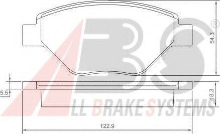 Колодки гальм.перед. Renault Megane II 1.4I 02.02- A.B.S. A.B.S. 37398