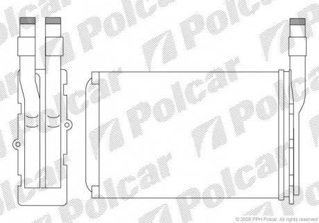 Радiатор пiчки Renault Espace/5/9/11 84-91 POLCAR 6005N8-1 (фото 1)