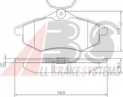 Колодки перед. Citroen C2 C3 1.1 8V (LUC) A.B.S. A.B.S. 37307