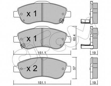 Колодка гальм. HONDA CR-V III передн. CIFAM 822-789-0