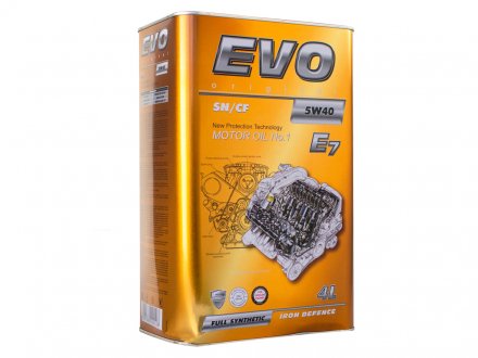 Олія моторна E7 5W-40 (4 л) EVO Evoe75w404l (фото 1)