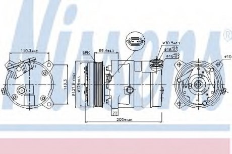 Компресор кондиціонера Chevrolet Lacetti 1.4 05-/Opel Astra F 1.4 93- NISSENS 89058