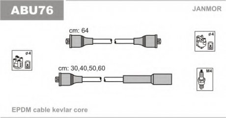 Провід запалювання (EPDM) Volkswagen Passat B4 1.8 Janmor ABU76