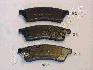 Тормозные колодки дисковые JP JAPANPARTS PP-W03AF