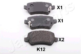 Тормозные колодки дисковые JP JAPANPARTS PP-K12AF