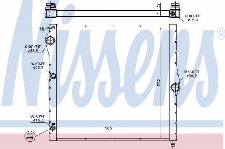 Радиатор охлаждения NISSENS 60827