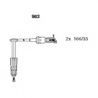 Комплект проводів запалювання BI BREMI 983