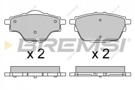 Колодки тормозные задние Citroen C4/Peugeot 308 II 13- (Bosch) (106x51,9x16,7) BREMSI BP3625 (фото 1)