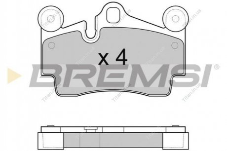 Тормозные колодки зад. Audi Q7/Touareg/Cayenne (Brembo) (112,2x73,2x16,2) BREMSI BP3097