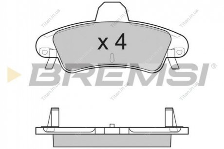 Колодки гальмівні задні Ford Mondeo 93-00 (bendix) (115,7x53,7x14,7) BREMSI BP3188 (фото 1)