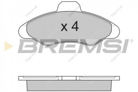 Колодки тормозные передние Ford Escort/Fiesta 90-02 BREMSI BP2462 (фото 1)