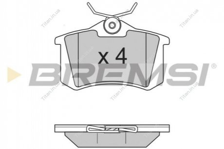 Тормозные колодки задние Caddy/Golf/Octavia (TRW) BREMSI BP2806 (фото 1)