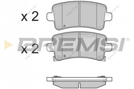 Колодки гальмівні задні Opel Insignia 08- (TRW) BREMSI BP3379 (фото 1)