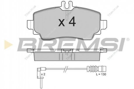 Тормозные колодки передние MB A-class (W168) 97-04 (TRW) BREMSI BP2763 (фото 1)