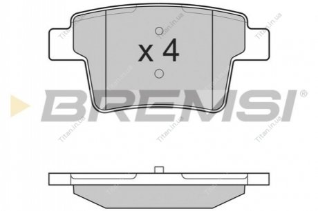 Колодки тормозные задние Ford Mondeo 00-07 (bosch) BREMSI BP3266 (фото 1)