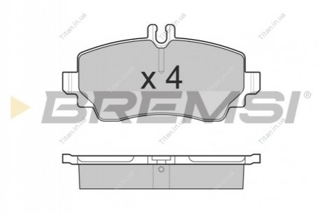 Колодки тормозные передние MB Vaneo 02-05 (TRW) BREMSI BP3015
