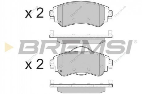 Колодки тормозные передние Citroen C4 09- (TRW) BREMSI BP3491 (фото 1)