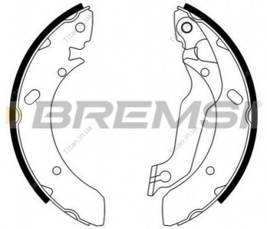 Колодки гальмівні задні Hyundai Lantra 90-00/Coupe 96-02 (Mando) BREMSI GF0733