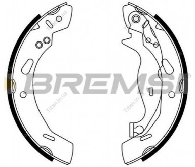 Колодки тормозные задние Ford Fiesta VI 08- (TRW) BREMSI GF0249 (фото 1)