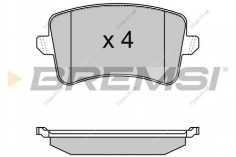 Колодки тормозные задние A4 07-/Q5 12- (ATE) BREMSI BP3349 (фото 1)