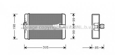 Радіатор обігрівача W 202 H/A 03/97- (AVA) AVA COOLING MSA6250