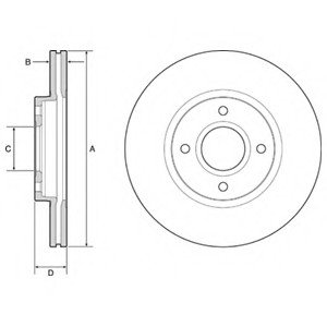Тормозной диск Delphi BG4569C