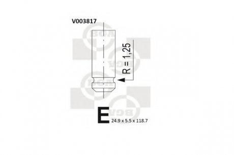 Клапан двигателя BGA V003817