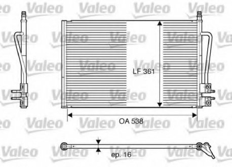 Радіатор кондиціонера VL Valeo 817664 (фото 1)