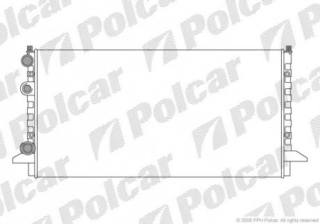Радiатор охолодження VW Passat 1.9D/TD/TDI 10/93-9/96 (AAZ/1Z) POLCAR 954708A3 (фото 1)