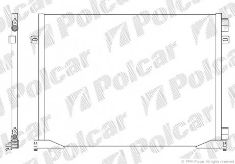 Радіатор кондиціонера Renault Trafic/Opel Vivaro 1.9 dCi, 2.0 16V 01- POLCAR 6026K8C1S