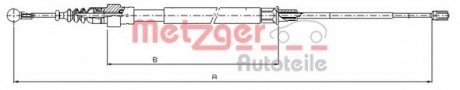 Трос ручного тормоза METZGER 10,7509