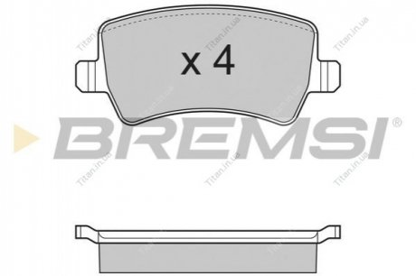 Колодки гальмівні задні Ford Galaxy/S-Max 06-15 (TRW) BREMSI BP3298 (фото 1)