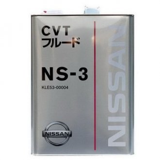 Масло трансмиссионное 5L ATF CVT Fluid NS-3 (МЕНЯЕТ NS-1, NS-2) NISSAN KLE5300004