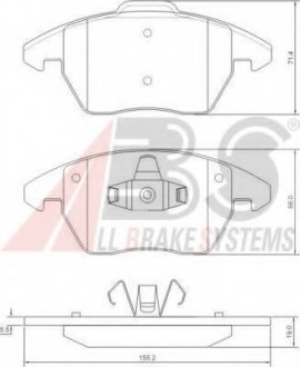 Гальмівні колодки дискові (1 к-т) A.B.S. A.B.S. 37429